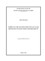 Nghiên Cứu Chế Tạo Màng Mỏng Nền CuO Và ZnO Định Hướng Ứng Dụng Trong Linh Kiện Điện Tử