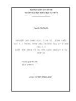 Nghiên Cứu Tổng Hợp, Đánh Giá Tính Chất Xúc Tác Trong Phản Ứng Chuyển Hóa A-Pinen Của Các Axit Rắn