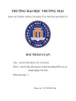 Liên hệ thực tiễn công tác tổ chức hoạt động QTNL tại các doanh nghiệp việt nam 