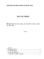 Phân tích môi trường của vinamilk và đưa ra chiến lược phát triển 