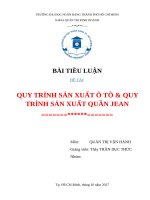 quy trình sản xuất ô tô  quy trình sản xuất quần jean 