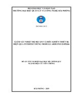 Giám sát nhiệt độ độ ẩm và điều khiển thiết bị điện qua internet dùng module arduino ESP8266 