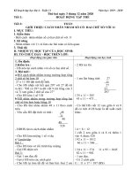 Kế hoạch dạy học lớp 4 tuần 13 năm học 2019 2020 chuẩn ktkn.