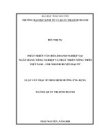 Phát triển văn hóa doanh nghiệp tại ngân hàng nông nghiệp và phát triển nông thôn việt nam   chi nhánh huyện đại từ 
