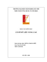 báo cáo môn học cơ sở dữ liệu nâng cao 