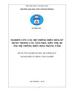 Nghiên cứu các hệ thống điều hòa sử dụng trong các tòa nhà, siêu thị  đi sâu hệ thống điều hòa trung tâm 