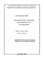 Thơ mới (1932 – 1945) từ góc nhìn phê bình sinh thái tt tiếng anh 
