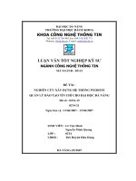 Luận văn tốt nghiệp: Nghiên cứu xây dựng hệ thống website quản lý đào tạo tín chỉ