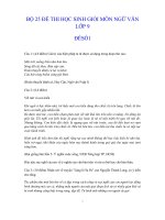 BỘ 25 đề THI học SINH GIỎI môn NGỮ văn lớp 9 