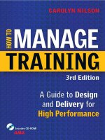 Training management  handbook  how to manage training -Sổ tay quản lý đào tạo cách quản lý đào tạo
