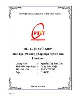 tiểu luận phương pháp luận nghiên cứu khoa học 