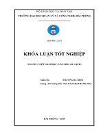 Tìm hiểu tín ngưỡng thờ mẫu tại đền đồng bằng   thái bình để phục vụ phát triển du lịch văn hóa tâm linh   