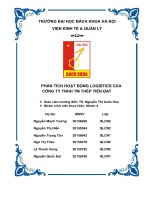 phân tích hoạt động logistics của công ty tnhh tm thép tiến đạt 