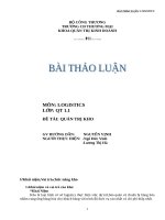 thảo luận môn logistics đề tài quản trị kho
