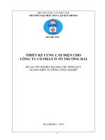 Thiết kế cung cấp điện cho công ty cổ phần ô tô trường hải   