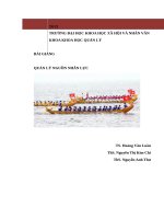 BÀI GIẢNG QUẢN lý NGUỒN NHÂN lực 