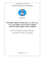 Tìm hiểu những tính chất và yêu cầu các loại động cơ sử dụng trong truyền động điện công nghiệp   