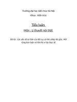 Các yếu tố cơ bản của bố cục và thủ pháp thị giác  mở rộng bàn luận và liên hệ ví dụ thực tế 