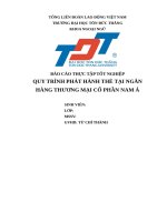 quy trình phát hành thẻ tại ngân hàng thương mại cổ phần nam á 