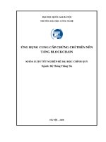 ứng dụng cung cấp chứng chỉ trên nền tảng blockchain 