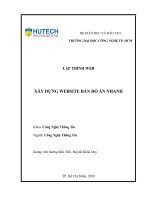 xây dựng website bán đồ ăn nhanh 