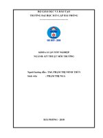 Khảo sát sơ bộ một số phương pháp xử lý nước thải phòng thí nghiệm trường đại học dân lập hải phòng   