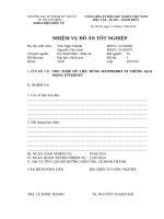 Đồ án tốt nghiệp: Thu thập dữ liệu dùng rasperry PI thông qua mạng internet