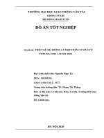 THIẾT KẾ HỆ THỐNG LY HỢP TRÊN CƠ SỞ Ô TÔ TOYOTA VIOS 1.5E MT 2020.