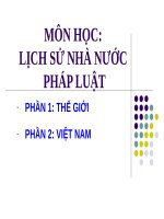 SLIDE MÔN HỌC:LỊCH SỬ NHÀ NƯỚC PHÁP LUẬT