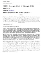 Cảm nghĩ về thầy cô giáo nhân 2011