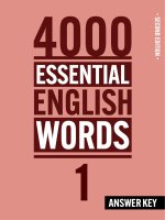 4000 essential english words 2e 1 2nd edition answer key 0 