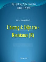 Bài giảng môn nhập môn điện tử chương 4   dư quang bình 