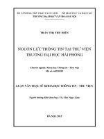 Luan van nguồn lực thông tin tại thư viện trường đại học hải phòng