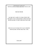 Dạy học hát ca khúc của nhạc sĩ trần tiến cho giọng nam cao, hệ đại học sư phạm âm nhạc, trường đại học văn hóa 