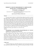 Sinh kế và chuyển đổi sinh kế của nhóm người mường di cư ở tỉnh bình dương 