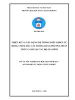 Thiết kế và xây dựng hệ thống điều khiển tự động chăm sóc cây trồng bằng phương pháp thủy canh tại các hộ gia đình   