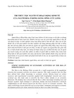 Tri thức tộc người về hoạt động kinh tế của người hoa ở đồng bằng sông cửu long 