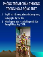 SLIDE PHÒNG TRÁNH CHẤN THƯƠNG TRONG HOẠT ĐỘNG TDTTTRONG HOẠT ĐỘNG TDTT