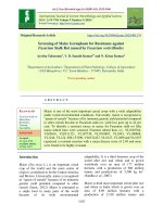 Screening of maize germplasm for resistance against Fusarium stalk rot caused by Fusarium verticillioides