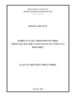 Luận án tiến sĩ nghiên cứu quá trình truyền nhiệt trong dàn bay hơi và dàn ngưng tụ vi ống của bơm nhiệt 