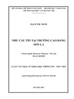 Luan van nhu cầu tin tại trường cao đẳng sơn la