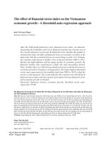 The effect of financial stress index on the Vietnamese economic growth - A threshold auto regression approach