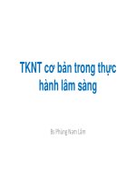 Bài giảng TKNT cơ bản trong thực hành lâm sàng