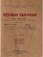 VIỆT NAM VĂN PHẠM, TRẦN TRỌNG KIM