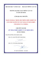 Tóm tắt luận án Tiến sĩ Kỹ thuật điều khiển và Tự động hóa: Mạng Neural trong hệ thống điều khiển xe lăn cho người tàn tật nặng sử dụng điện não (EEG) và camera