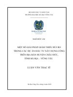 luận văn thạc sĩ một số giải pháp nhằm giảm thiểu rủi ro trong các dự án đầu tư xây dựng công trên địa bàn huyện châu đức, tỉnh bà rịa   vũng tàu 