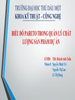 BAO CAO NHOM BIỂU ĐỒ PARETO TRONG QUẢN LÝ CHẤT LƯỢNG SẢN PHẨM DỰ ÁN