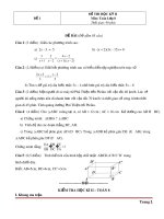 Đề thi học kì 2 môn Toán lớp 8 có kèm theo ma trận