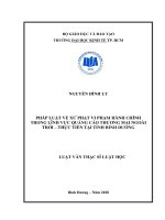 Pháp luật về xử phạt vi phạm hành chính trong lĩnh vực quảng cáo thương mại ngoài trời – thực tiễn tại tỉnh bình dương 