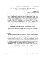 Ứng dụng một số phần mềm phân tích mã vạch DNA để định danh cây dược liệu